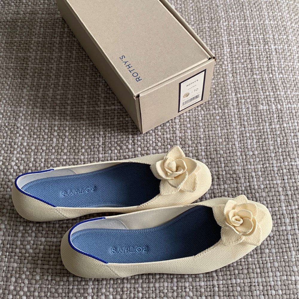 Rothy’s love bird ballet flats